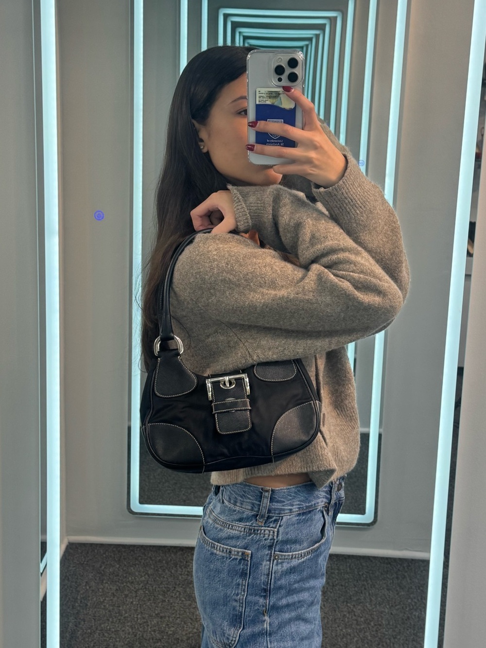 Vintage Prada Moon Shoulder Bag